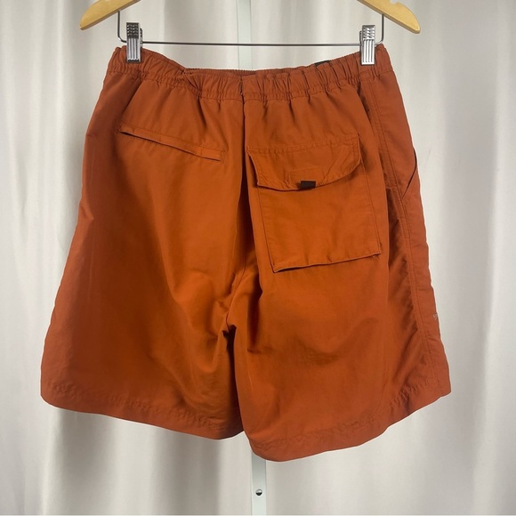 Eddie Bauer Large Rust Cargo Shorts Drawstring Waist Buckle Swim Breathable - Picture 2 of 9